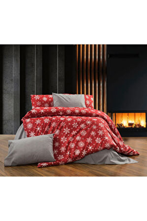 Çarşafı Lastikli Çift Kişilik Nevresim Takımı 4 Yastıklı