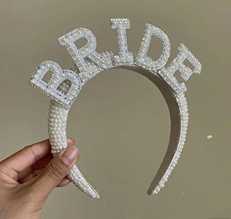 Bride Yazılı Taşlı Taç Bride To Be Bekarlığa Veda- Kına Tacı
