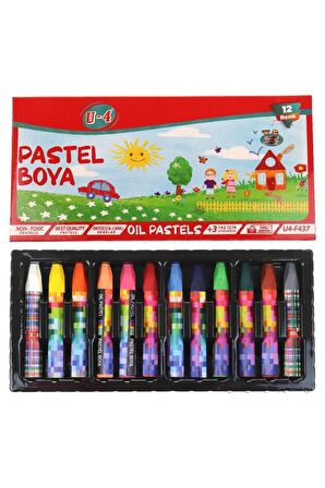 U-4 12 Renk Pastel Boya