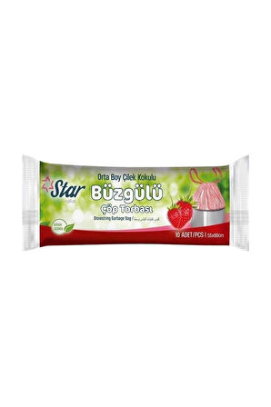 Star Plus Büzgülü Çöp Torbası Orta Boy 120 Gr. 55x60 Cm.  Lavanta - Limon - Çilek Kokulu (3 Rulo 30 Adet)