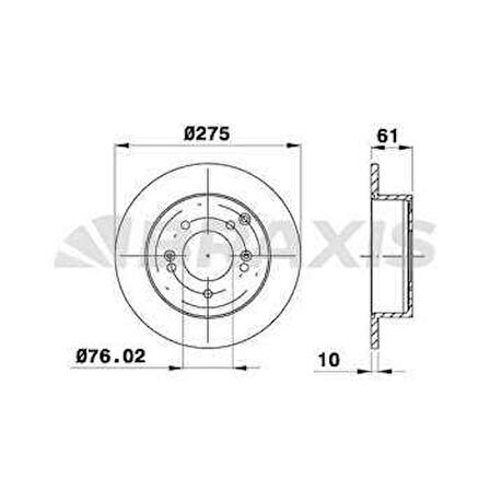 Kia Arka Fren Disk Aynası Kia Carens III 2.0crdi - Braxıs Ae0584