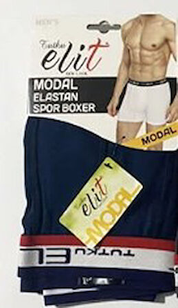 Tutku Elit Erkek Modal Elastan Spor Boxer 6'lı 1252 lacivert