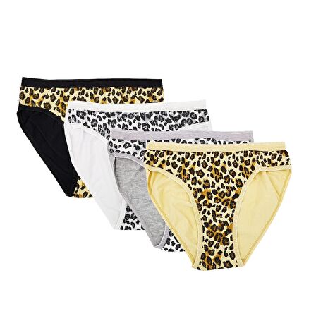 Tutku 12 'li Bayan Leopar Bikini Külot Kombin