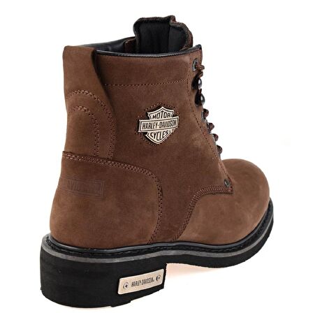 Dark Brown Hakiki Deri Erkek Bot & Bootie HD1777009603