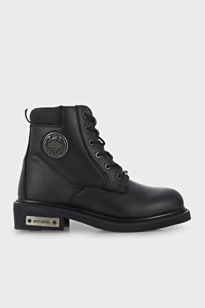 Black Hakiki Deri Kadın Bot & Bootie HD0777009803
