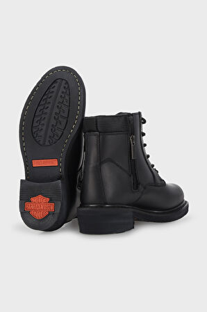 Black Hakiki Deri Kadın Bot & Bootie HD0777009803
