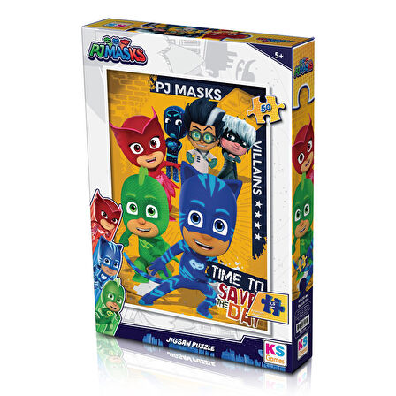 PJM709 KS, PJ Masks  50 Parça Çocuk Puzzle