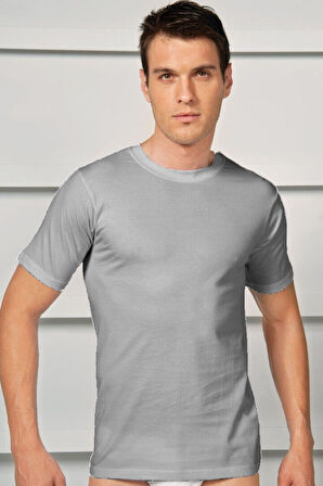 Erkek Pamuklu Kısa Kol Dar Yaka Klasik Fanila T-Shirt (2505) MGB2505