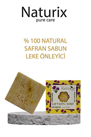 Natural Safran Çiçeği Sabun Leke Önleyici Onarıcı %100 Doğal Nem Ve Bakım Sabunu Saffron Soap 125 Gr