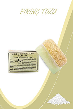 Doğal Kabak Lifli Pirinç Tozu Sabun Cilt Beyazlatıcı Peeling Etkili Rise Dust Soap