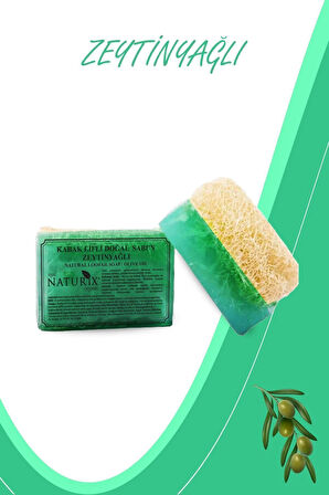 Doğal Kabak Lifli Zeytinyağlı Sabun Nemlendirici Arındırıcı Peeling Etkili Olive Oil Soap 130 Gr