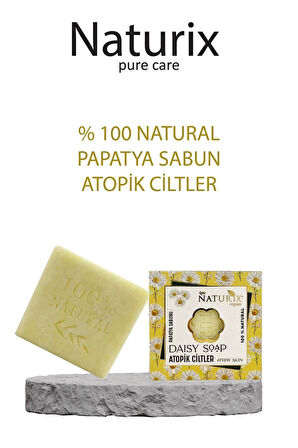 Natural Papatya Sabunu Atopik Ciltler İçin Rahatlatıcı Nemlendirici Canlandırıcı Doğal Daisy Soap