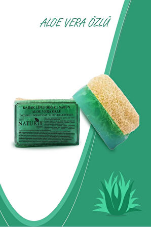 Doğal Kabak Lifli Aloe Vera Özlü Sabun Kuru Ciltler Için Nemlendirici Akne Kurutucu Natural Soap