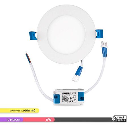 Ack 6W 3000K Günışığı Sıva Altı Yuvarlak LED Panel Armatürü AP01-00600