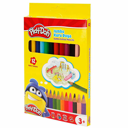 Play Doh Jumbo Kuru Boya 12 Renk