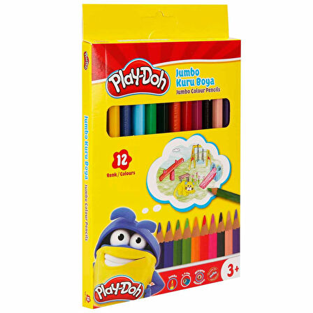 Play Doh Jumbo Kuru Boya 12 Renk