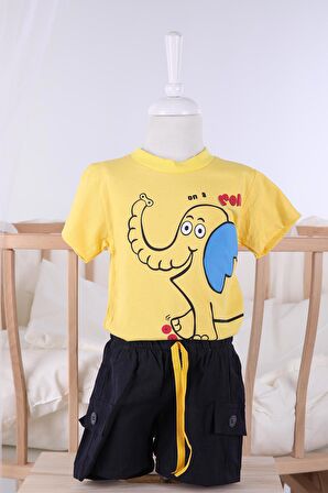 Yazlık Erkek Şort Tshirt Takım 02041 