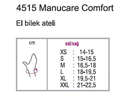 Orthocare 4515/MEDIUM SOL Manucare Comfort El Bilek Ateli