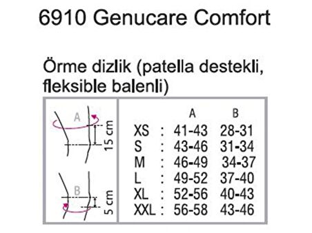 ORTHOCARE 6910/M GENUCARE PATELLA DESTEKLİ FLEXİBLE BALENLİ DİZLİK