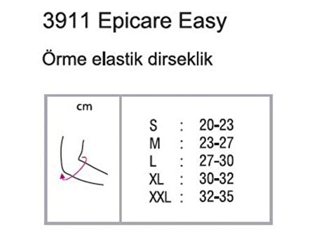 Orthocare 3911/XXLARGE Epikondilit Destekli Örme Dirseklik Tenisçi Golfçü