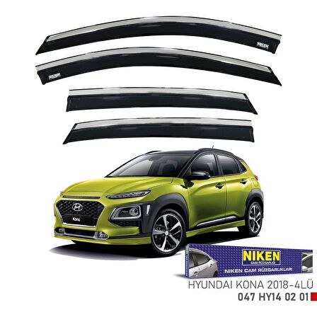 Hyundai kona cam rüzgarlığı kromlu niken 2018+