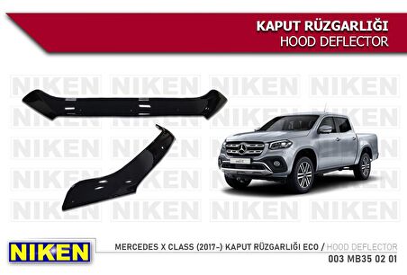 Mercedes x class kaput rüzgarlığı koruyucu 2017+