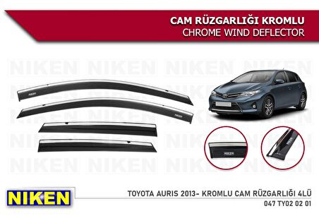 Toyota auris cam rüzgarlığı kromlu 2013+ niken