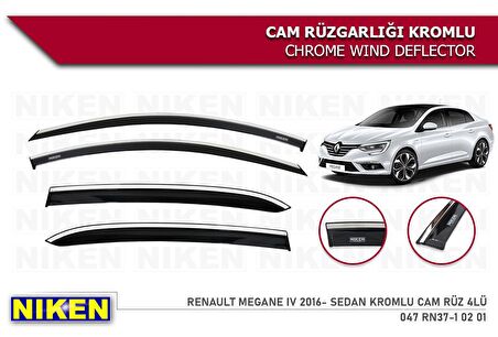 Renault megane 4 cam rüzgarlığı kromlu sedan 2016+ niken