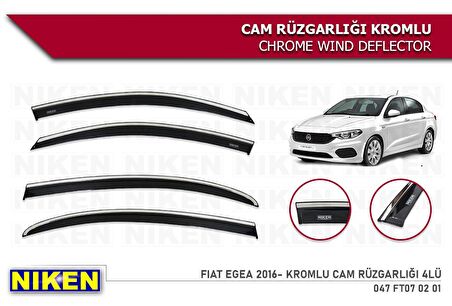Fiat egea cam rüzgarlığı kromlu niken