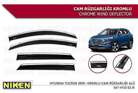 Hyundai tucson cam rüzgarlığı kromlu 2015+ niken