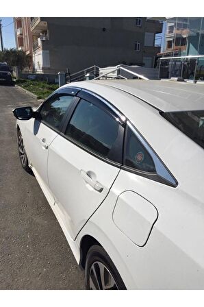 Honda Civic Fe1 Uyumlu Cam Rüzgarlığı Kromlu 2021