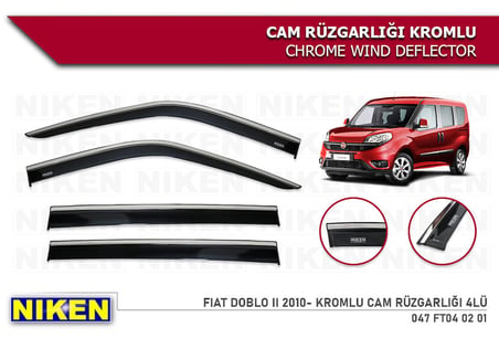 FİAT DOBLO 2010 2011 2012 2013 2014 2015 2016 2017 2018 2019 2020 MODEL NIKEN KROMLU CAM RÜZGARLIĞI
