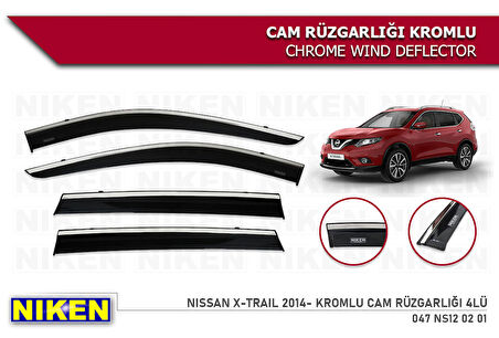 X-TRAIL 2013 2014 2015 2016 2017 2018 2019 2020 KROMLU CAM RÜZGARLIĞI NİKEN