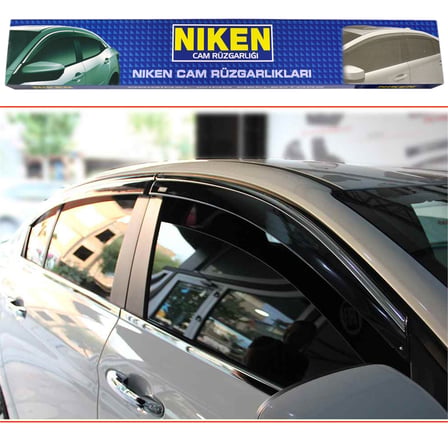 Niken 2 li Citroen Berlingo 2018+ /Rifter/Combo/Proace City/Doblo 3 Kromlu Cam Rüzgarlığı 2 li