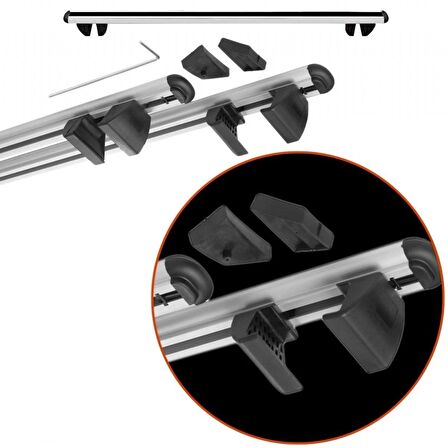 Araç üstü ara atkı tavan barı bagaj ayakları taşıyıcı üstten sıkma 110cm pençe model