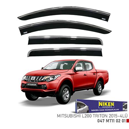 Mitsubishi L200 trition cam rüzgarlığı kromlu 2015+ niken
