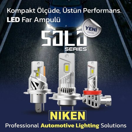 Niken H11 Led Xenon Solo Serisi PGJ19-2 12V 30W 8000K Beyaz 3800 Lümen