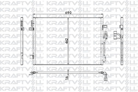Fiat Klima Radyatoru Dodge Journey 08> Otomatık - Kraftvoll 08060219