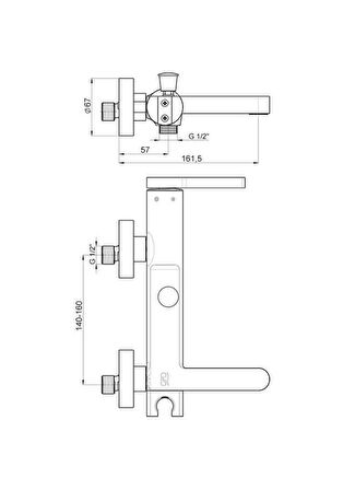 GPD Gildo MBB165 Gümüş Banyo Bataryası