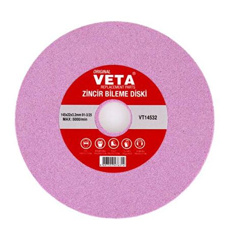 Veta VT14532 Zincir Bileme Diski 145x22x3.2 mm 91-3.25