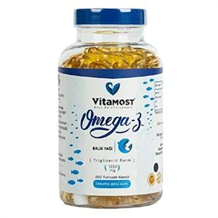 Vitamost Omega 3 Trigliserid Form 1330 mg 200 Kapsül