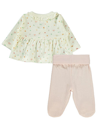 Bebetto Kız Bebek Pijama Takımı 0-3 Ay Gül Kurusu