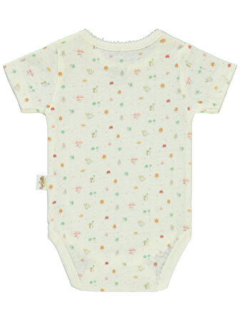 Bebetto Kız Bebek Çıtçıtlı Badi 0-9 Ay Ekru