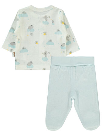 Bebetto Erkek Bebek Pijama Takımı 0-6 Ay Mavi