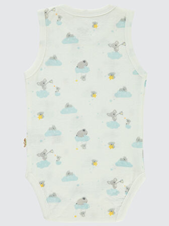 Bebetto Erkek Bebek Çıtçıtlı Badi 12-24 Ay Ekru