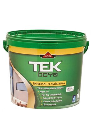 TEK ÜNİVERSAL PLASTİK BOYA BEYAZ 15LT 20KG