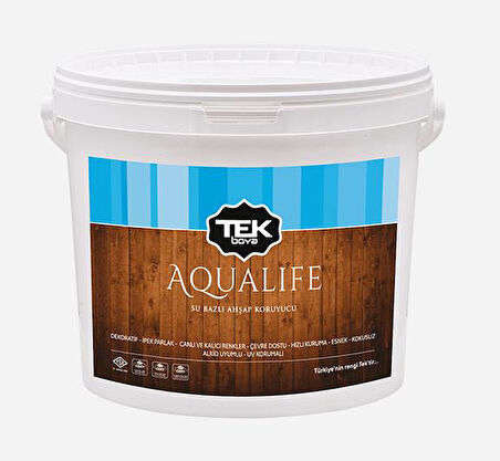 TEK AQUALIFE SU BAZLI AHŞAP KORUYUCU AÇIK MEŞE 0,75 LT