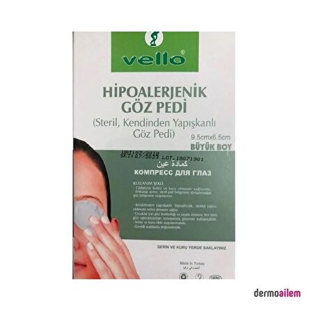 Vello Steril Göz Pedi Büyük Boy 5 Adet