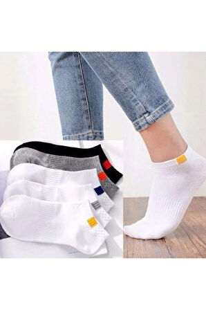 Unisex 5'li Spor Patik Çorap Yıkanmış