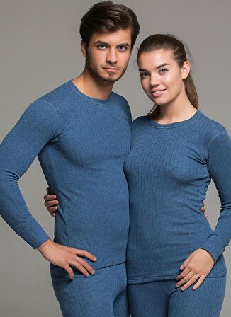 Thermoform Soft Unisex Uzun Kol Fanila LACİVERT
